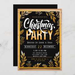 Jul Party i Svarta havet och Guld Inbjudningar