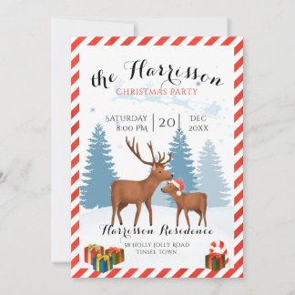 Jul party inbjudan med renar