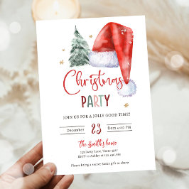 Jul Party Jingle och Mingle Helgdag Santa Inbjudningar
