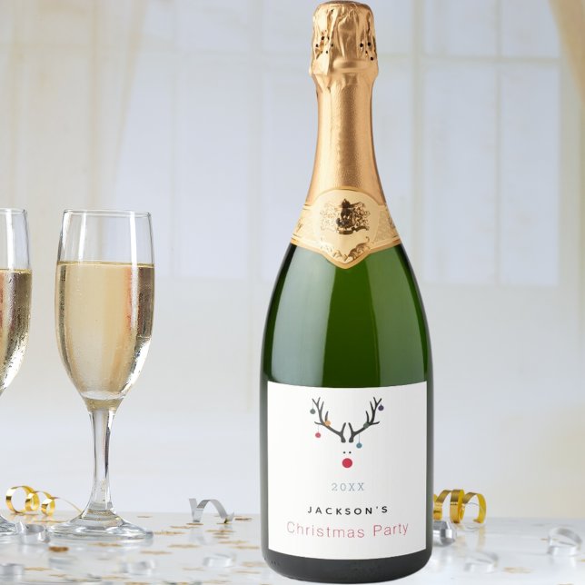 Jul party lustigt rengört, söt, vit, gul, (Skapare uppladdad)