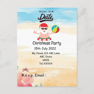 Jul party med JULTOMTEN Spara datumet Vykort