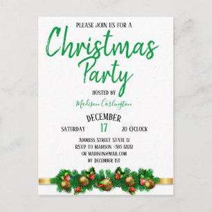 Jul party Mistletoe Klockor Decorative 2 Vykort