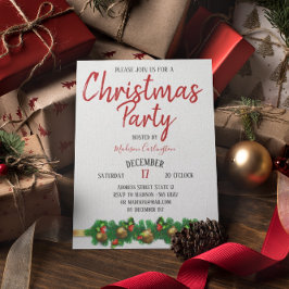 Jul party Mistletoe Klockor Decorative Inbjudningar