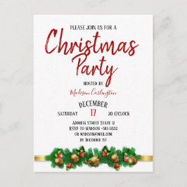 Jul party Mistletoe Klockor Decorative Vykort
