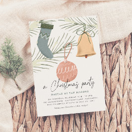 Jul Party | Modern Julfest för prydnadsföremål Inbjudningar