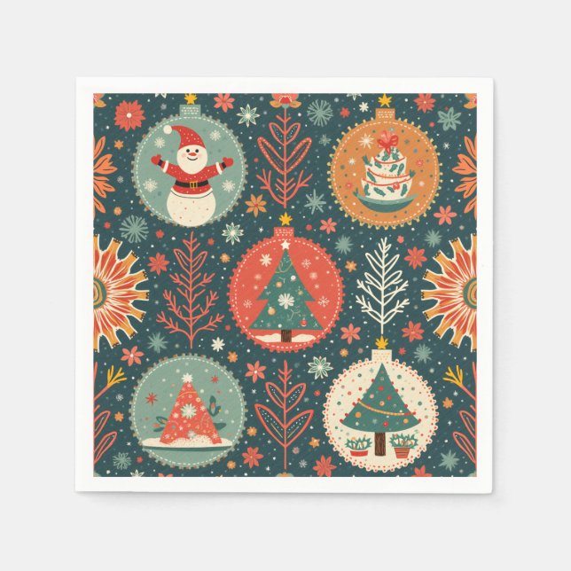 Jul Party Napkins Pappersservett (Framsidan)