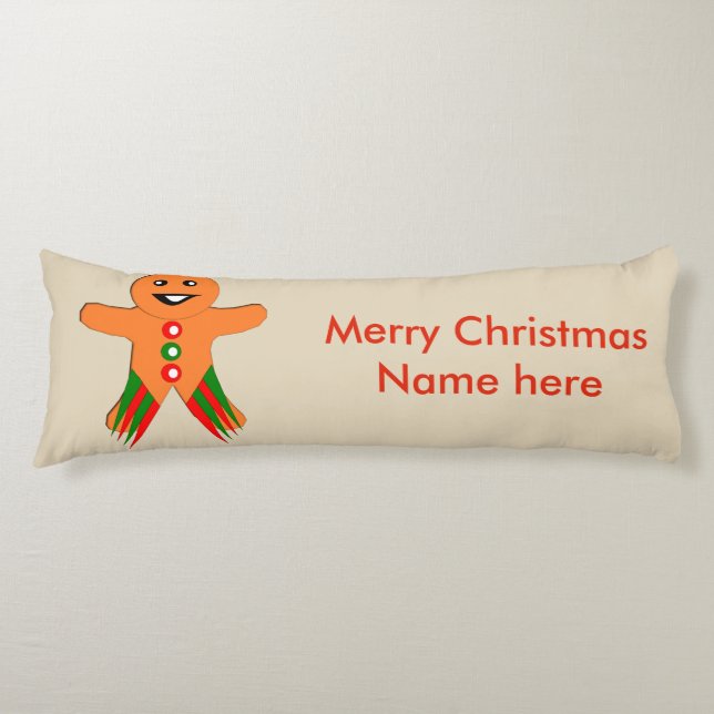 Jul Party Pepparkaksgubbe Body Pillow Kroppskudde (Framsidan)