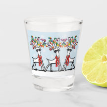 Jul party renar med snöflingor