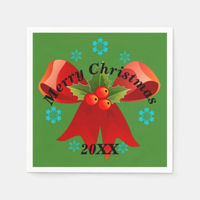 Jul Party (Röda julbandet) Pappersservett (Framsidan)