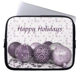 Jul Party Rosa Lila Ornamik Snöflake Laptop Fodral