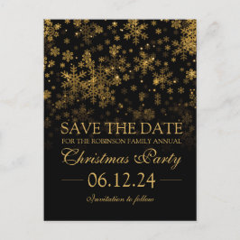 Jul Party spara datumet Guld Gnistra Meddelande Vykort