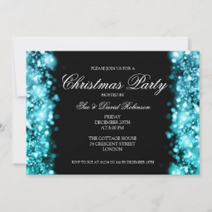 Jul Party Sparkling Ljus Turcos Inbjudningar