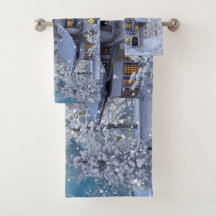 Jul Party Winter White Snögubbe Blue Rustic