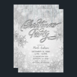 Jul Party Winter Wonderland White Snöflingor Inbjudningar<br><div class="desc">Anpassa med valfri text</div>