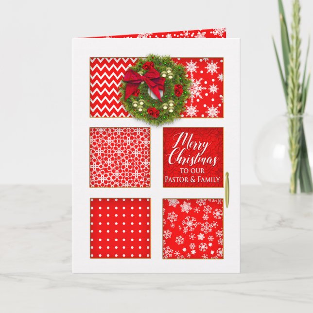 Jul, pastor, Red Panels Door with WANAN Kort (Framsida)