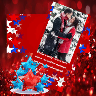jul Patriotic Helgdag USA-fotokort Julkort