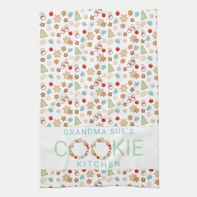 Jul Patterned Grandmas Cookie Kitchen Kökshandduk (Vertikal)