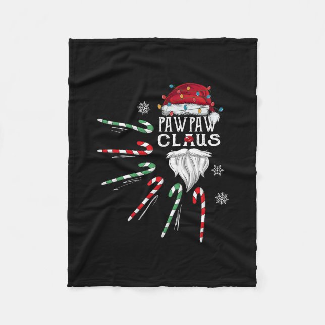 Jul Pawpaw Claus Pawpaw Beard Candy cane Fleecefilt (Framsidan)