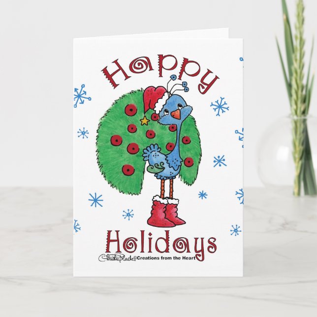 Jul Peacock Helgkort (Framsida)