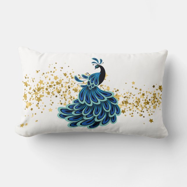 Jul Peacock Kudd Lumbarkudde (Framsida)