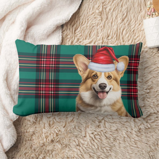 Jul Pembroke Welsh Corgi Hund Helgdag Play Lumbarkudde (Filt)