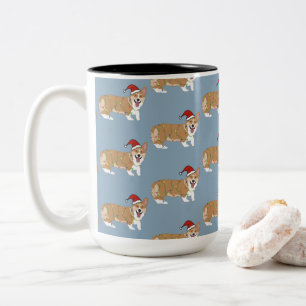 Jul Pembroke Welsh Corgi Två-Tonad Mugg