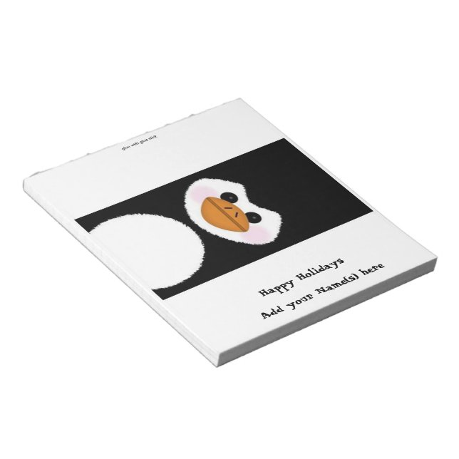 Jul Penguin Candy Pub Wrapper Party Favor Anteckningsblock (Vinklad)