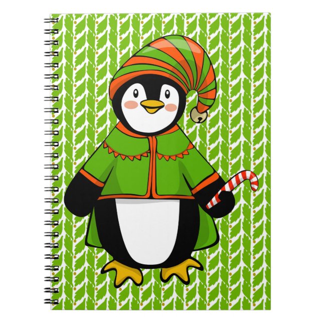 Jul Penguin Elf Anteckningsbok (Framsidan)