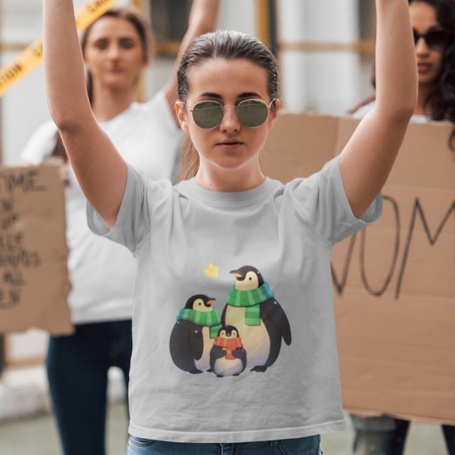 Jul Penguin-familjen - Cute Penguin-familjen T Shirt (Skapare uppladdad)