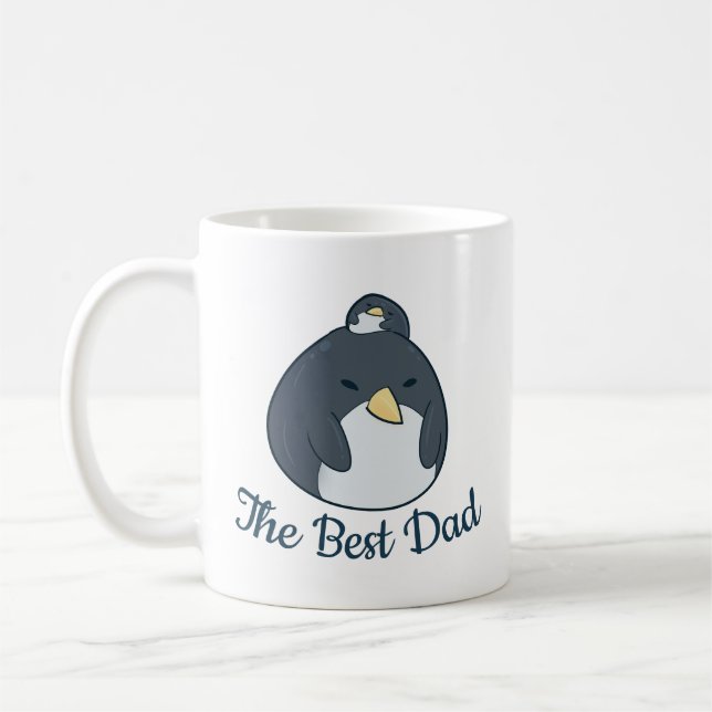 Jul Penguin Family Best Pappa Personlig Kaffemugg (Vänster)