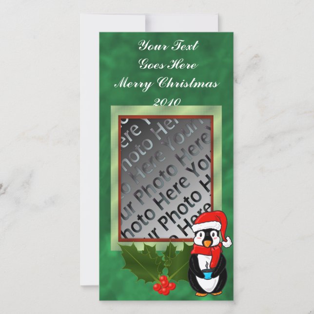 Jul-penguin-fotokort Julkort (Framsida)