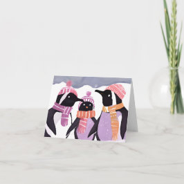 Jul Penguin Friends | Winter Watercolor Helgkort