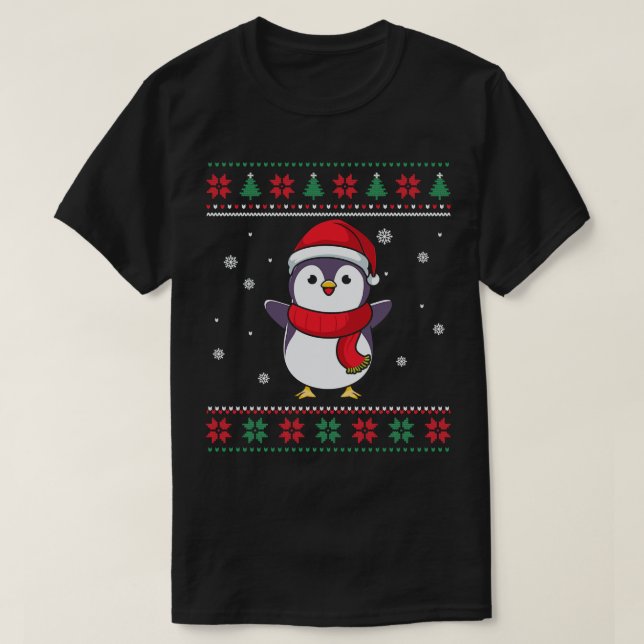 Jul Penguin ful christmas sweater T Shirt (Design framsida)
