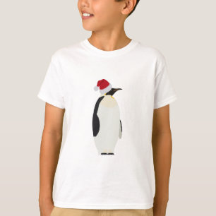 Jul Penguin Funny Animal med Santa Hat T Shirt