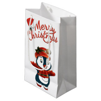 Jul Penguin Gift-säck - liten, gigantisk