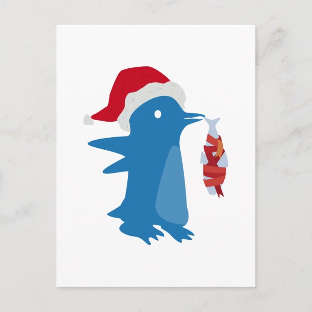 Jul Penguin Helg Vykort (Framsida)