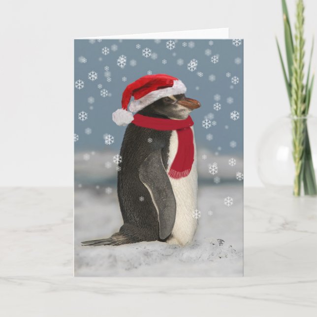 Jul Penguin Helgkort (Framsida)