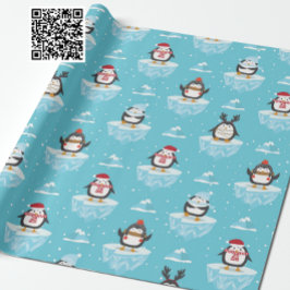Jul Penguin Ice Flow Mönster Presentpapper