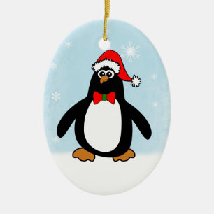 Jul Penguin Julgransprydnad Keramik