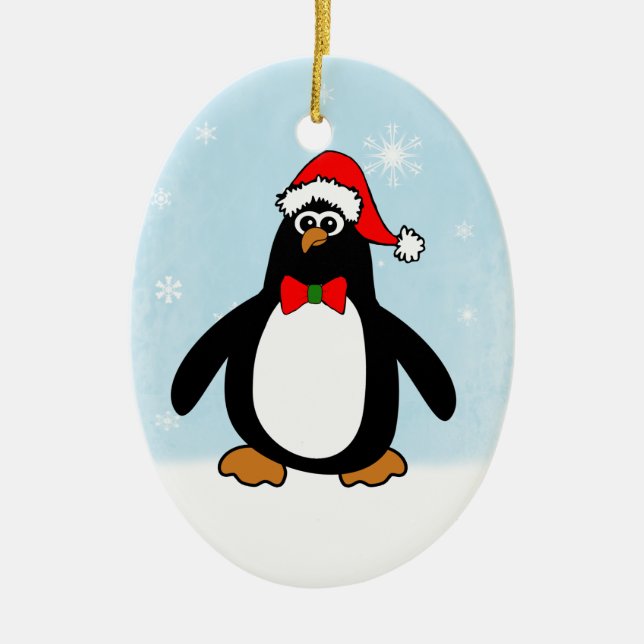 Jul Penguin Julgransprydnad Keramik (Framsidan)