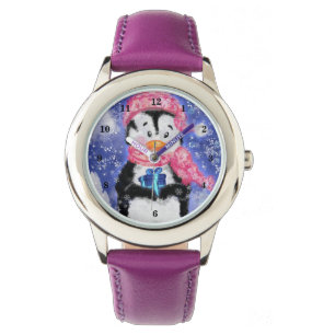 Jul Penguin med Gift Watch Armbandsur