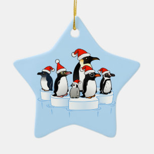 Jul Penguin Party Julgransprydnad Keramik
