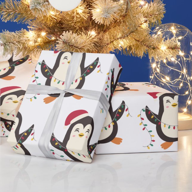 Jul Penguin Presentpapper (Helgdagar)