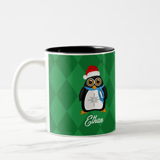 Jul Penguin Två-Tonad Mugg (Vänster)