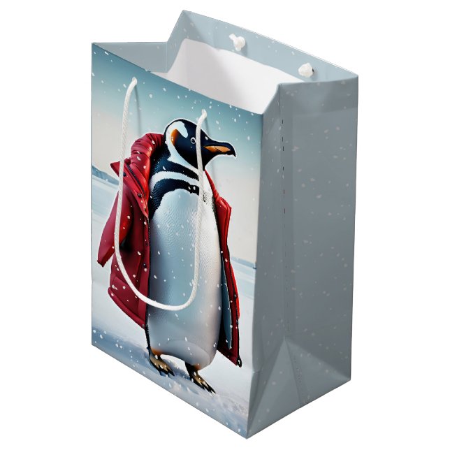 Jul Penguin Wearing a Red Jacka (Framsidan Vinklad)