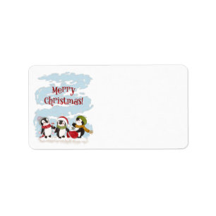 Jul Penguins Adressetiketter
