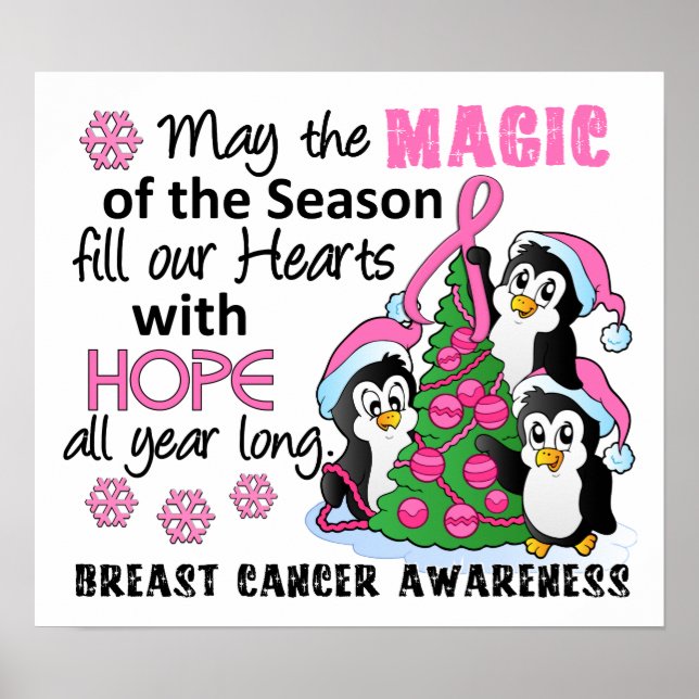 Jul Penguins Breast Cancer Poster (Framsidan)