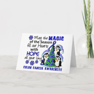 Jul Penguins Colon Cancer Helgkort