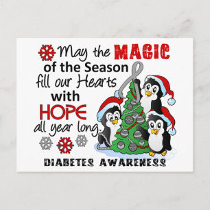 Jul Penguins Diabetes Helg Vykort