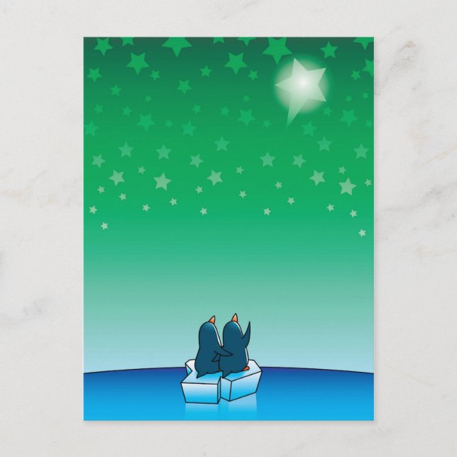 Jul Penguins Helg Vykort (Framsida)